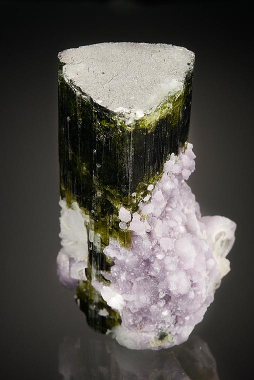 ELBAITE with LEPIDOLITE and ALBITE var. Cleavelandite