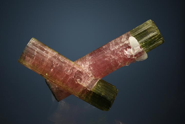 ELBAITE with ALBITE var. Cleavelandite (repaired)