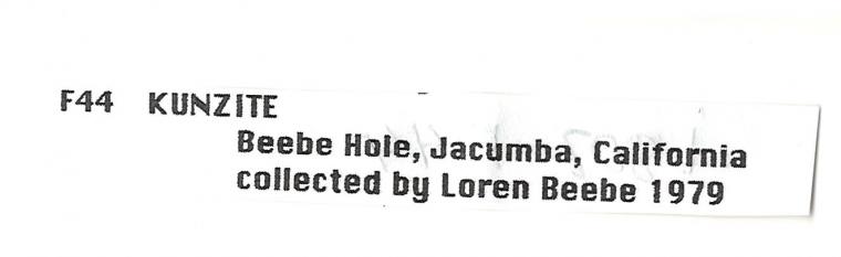SPODUMENE var. Kunzite