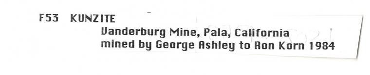 SPODUMENE var. Kunzite