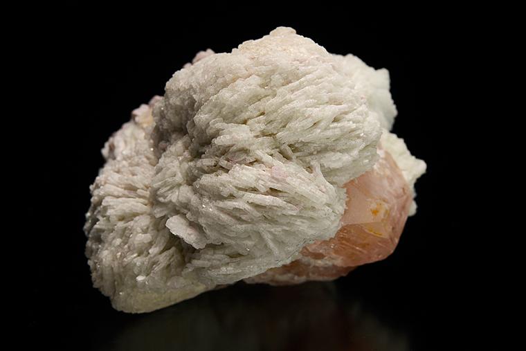 BERYL var. Morganite with ALBITE var. Cleavelandite