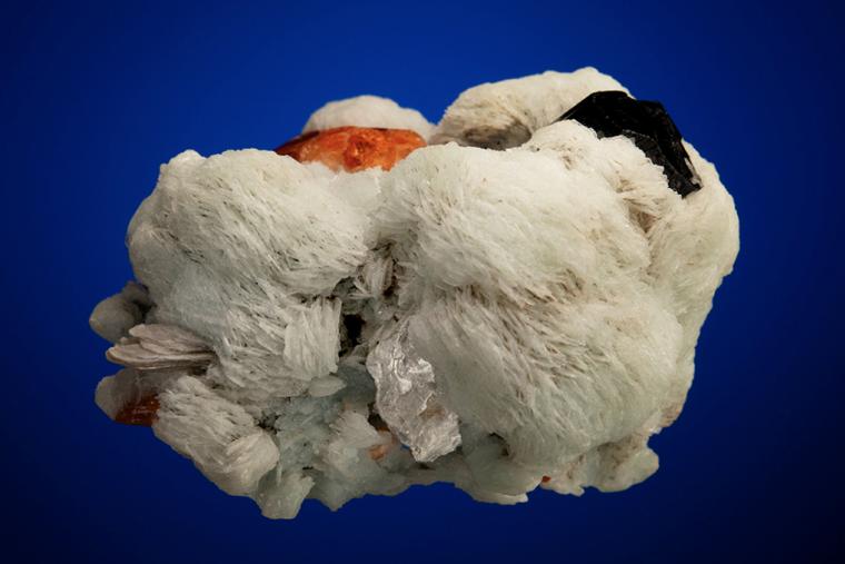 SPESSARTINE with SCHORL & ALBITE var. Cleavelandite