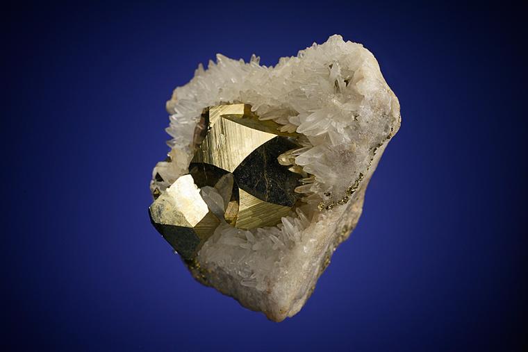 PYRITE on QUARTZ