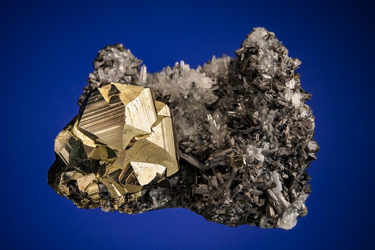 PYRITE with ENARGITE on QUARTZ