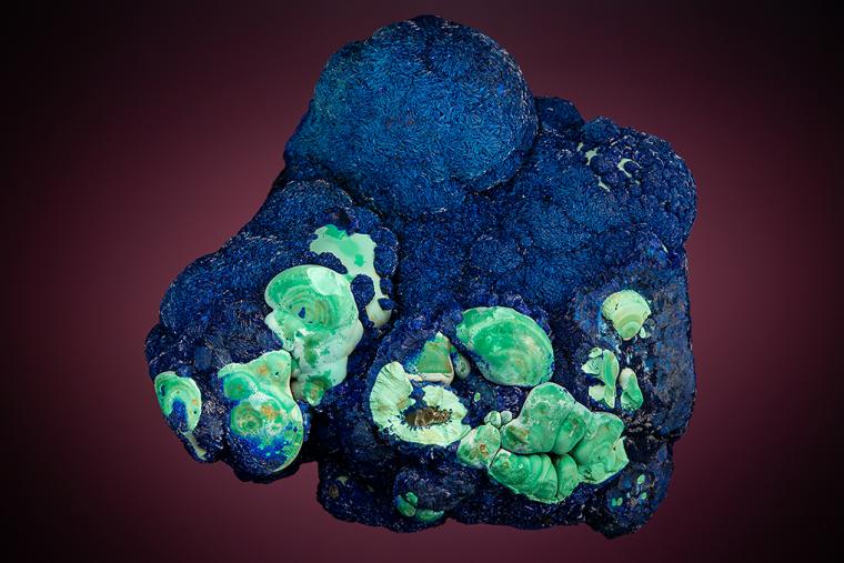AZURITE with MALACHITE