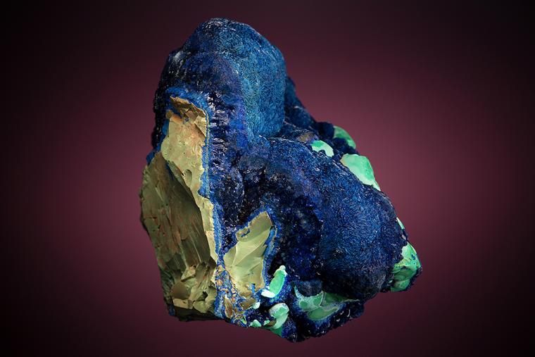 AZURITE with MALACHITE
