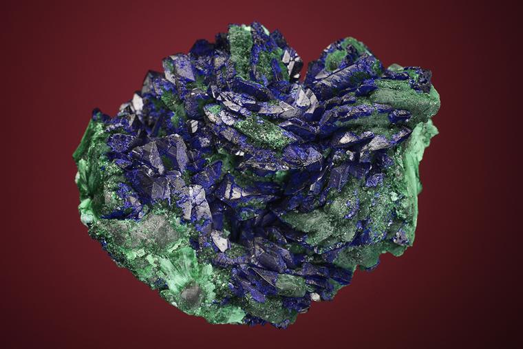 AZURITE on MALACHITE after AZURITE