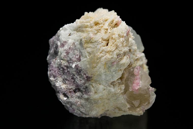 APATITE with ELBAITE on ALBITE var. Cleavelandite