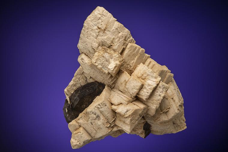 MICROCLINE (Baveno twin) with QUARTZ var. Smoky