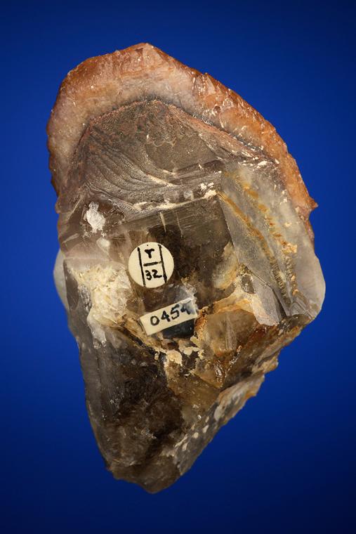 QUARTZ var. Onegite on QUARTZ var. Smoky