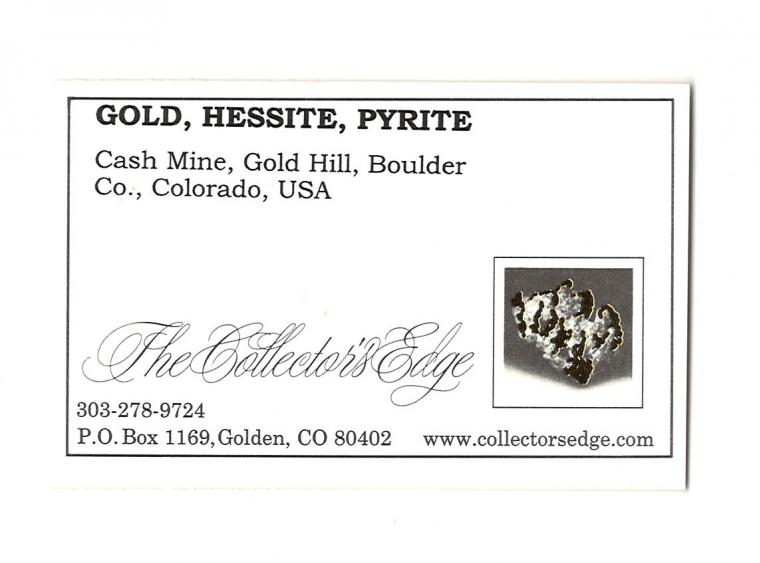 GOLD with HESSITE, PETZITE and PYRITE