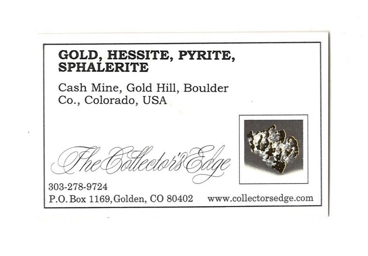 GOLD with HESSITE, PETZITE and PYRITE