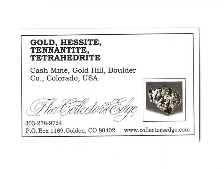 GOLD with HESSITE and PETZITE