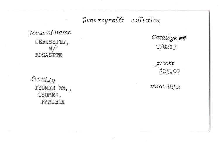 CERUSSITE with ROSASITE