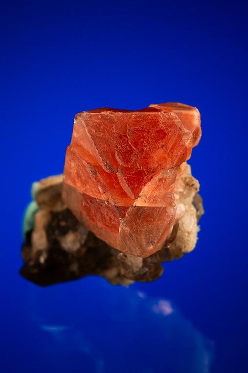 FLUORITE on QUARTZ var. Smoky