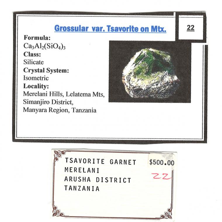 GROSSULAR var. Tsavorite