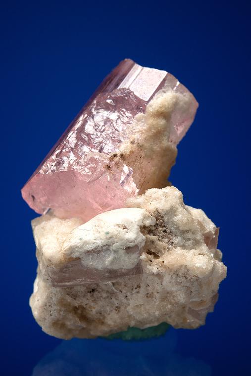 BERYL var. Morganite with ELBAITE (repaired)