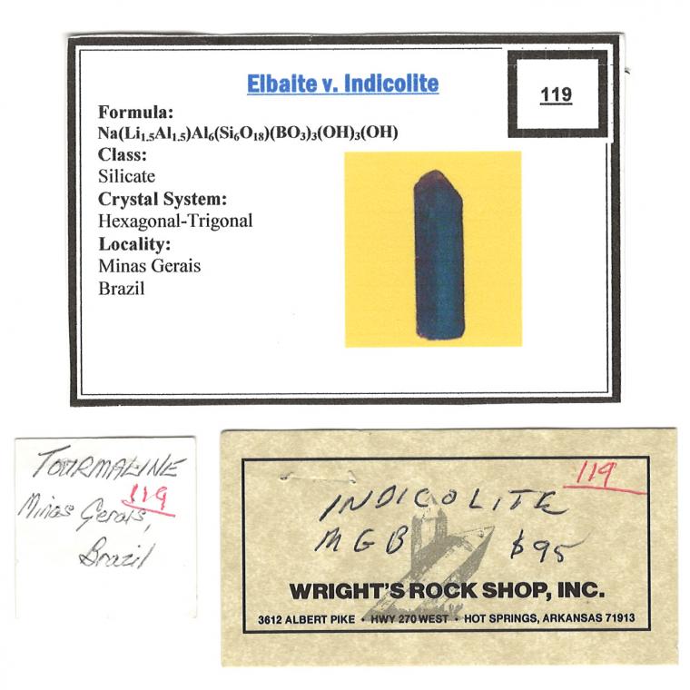 ELBAITE var. Indicolite