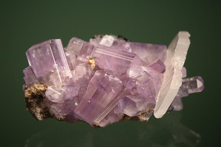 FLUORAPATITE with QUARTZ and ELBAITE
