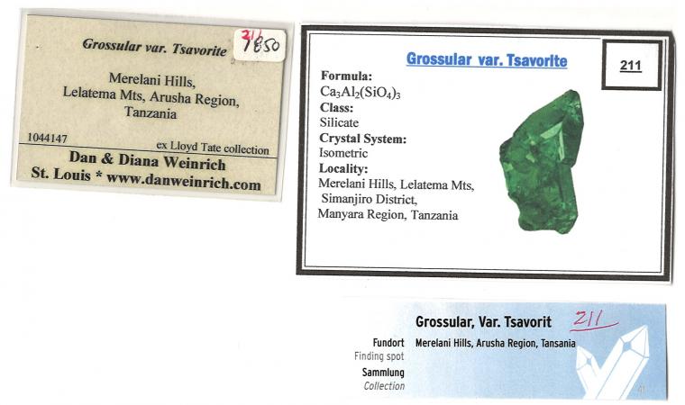 GROSSULAR var. Tsavorite