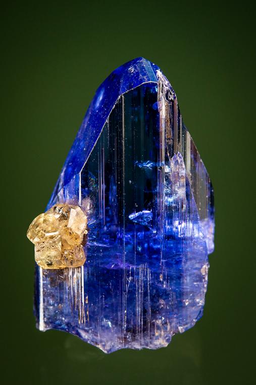 ZOISITE var. Tanzanite with DIOPSIDE