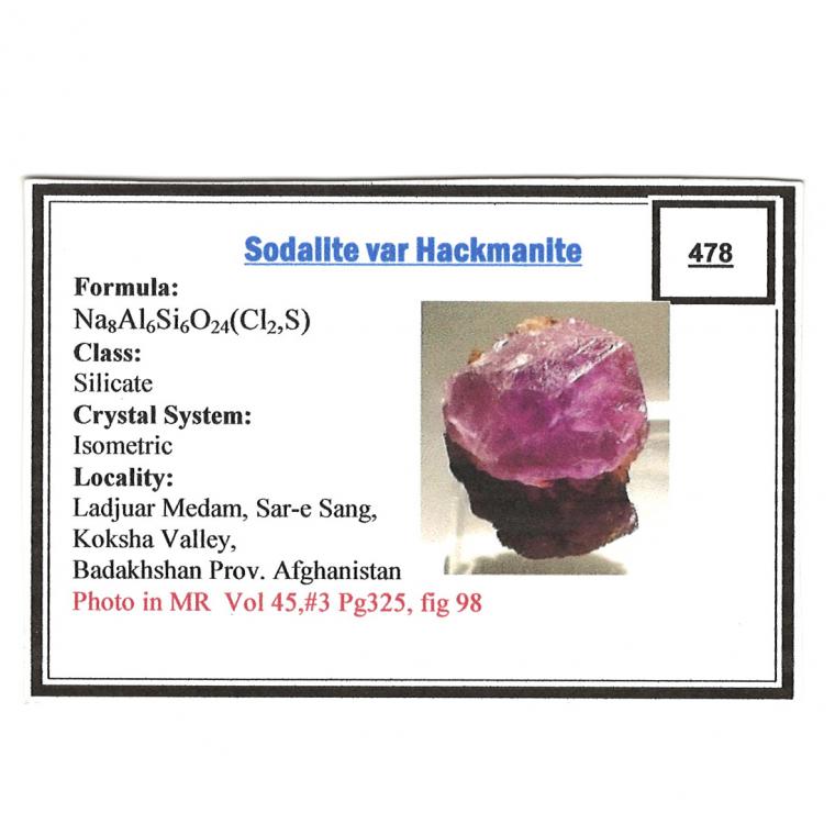 SODALITE var. Hackmanite