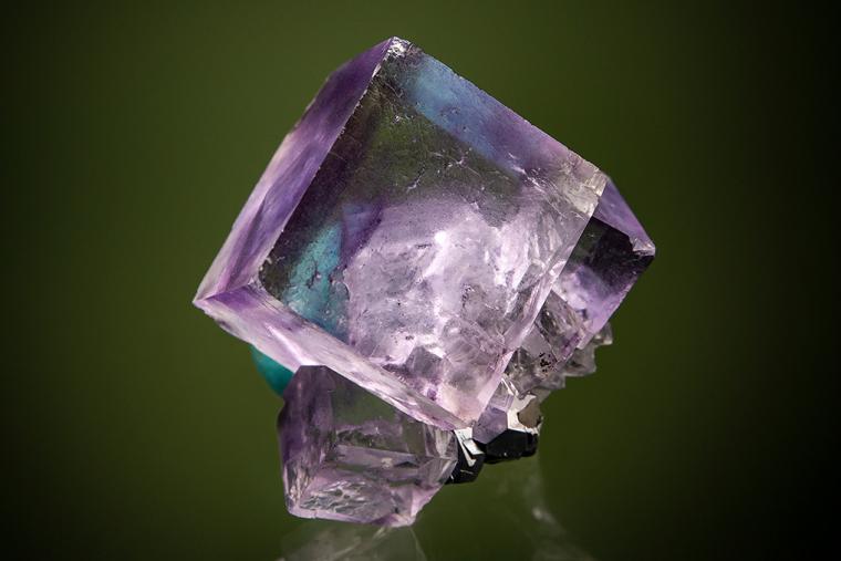 FLUORITE on GALENA