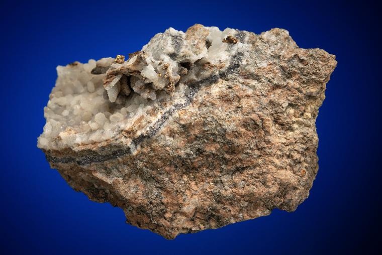 GOLD with QUARTZ and GALENA