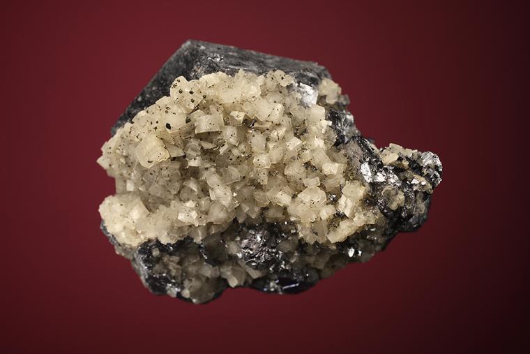 GALENA (SPINEL law twin) with DOLOMITE