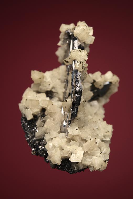 GALENA (SPINEL law twin) with DOLOMITE
