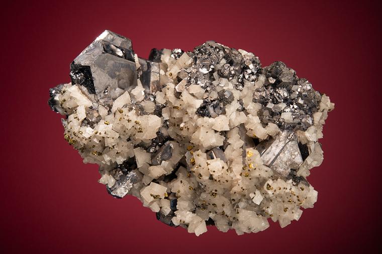 GALENA (SPINEL law twin) with DOLOMITE
