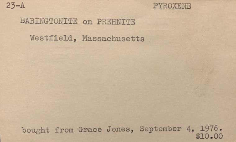PREHNITE on BABINGTONITE