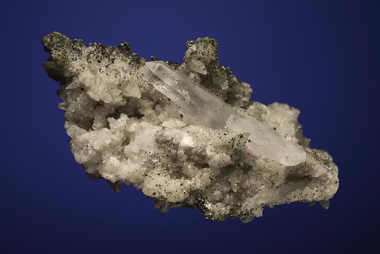 QUARTZ with TETRAHEDRITE, CHALCOPYRITE, CALCITE and DOLOMITE