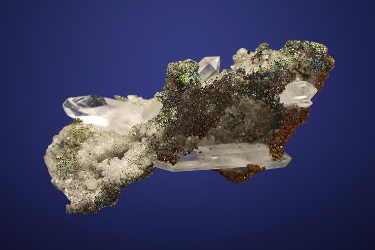 QUARTZ with TETRAHEDRITE, CHALCOPYRITE, CALCITE and DOLOMITE