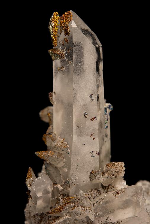 QUARTZ with CHALCOPYRITE, CALCITE and DOLOMITE