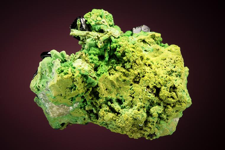 AZURITE and MALACHITE after AZURITE with BAYLDONITE coating MIMETITE