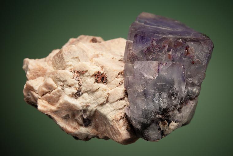 FLUORITE on MICROCLINE