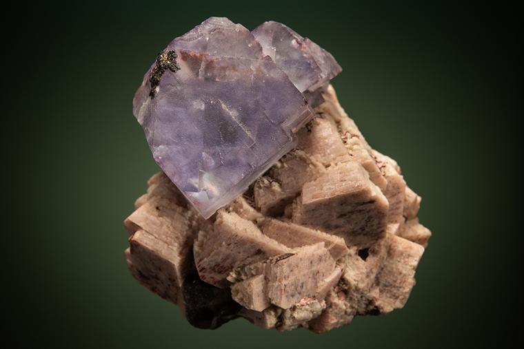 FLUORITE on MICROCLINE