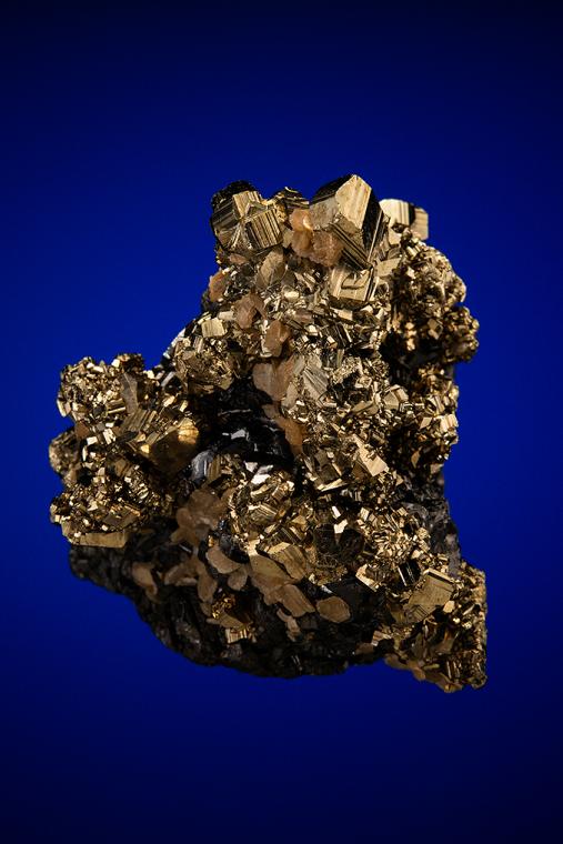 PYRITE with SIDERITE on SPHALERITE