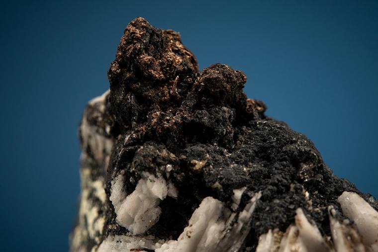 SILVER with PEARCEITE and ACANTHITE on BARITE