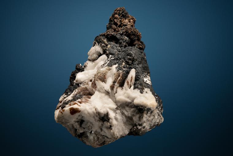 SILVER with PEARCEITE and ACANTHITE on BARITE