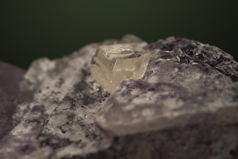 PHENAKITE on FLUORITE