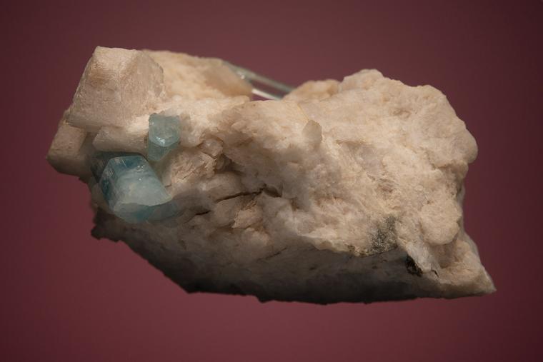 BERYL var. Aquamarine on MICROCLINE