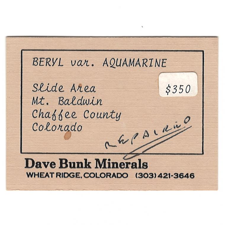 BERYL var. Aquamarine (repaired)