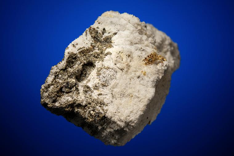 GOLD with PYRITE on QUARTZ