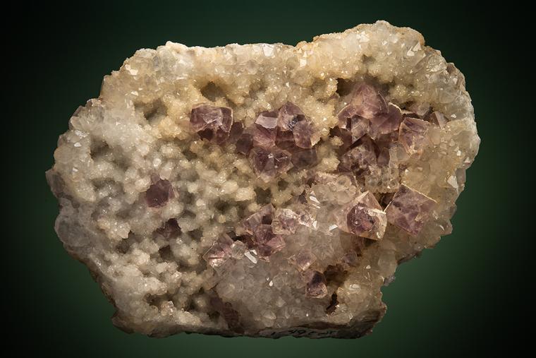 FLUORITE on QUARTZ