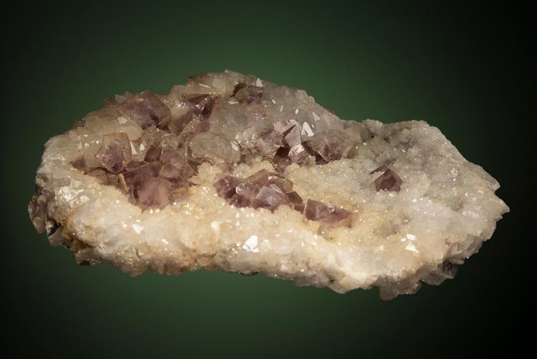 FLUORITE on QUARTZ