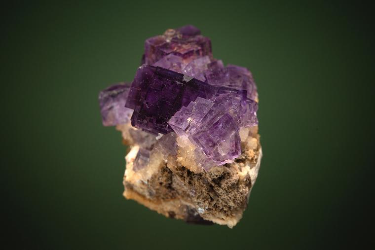 FLUORITE on QUARTZ