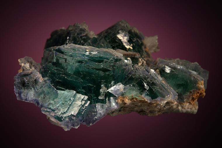 FLUORITE with CALCITE and QUARTZ