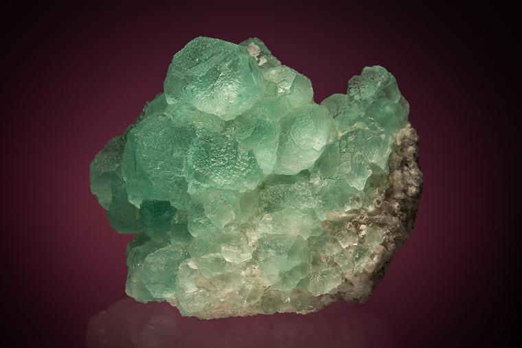 FLUORITE on QUARTZ